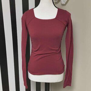 Wild Fable:  Rose Red Long-Sleeved Top Size XXS NWT